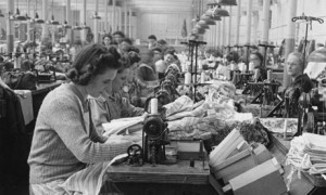 Women at sewing machines